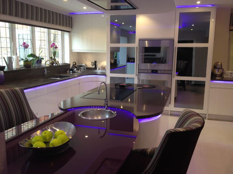 LED Lighting Design Installation - Kitchen in Weybridge Surrey